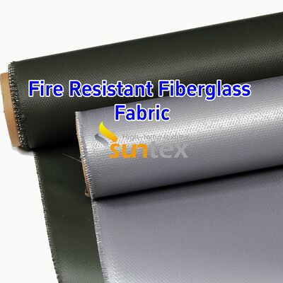 Fireproof Silicone Rubber Calcium Silicate Coated Impregnated Fiberglass Fabric Cloth 