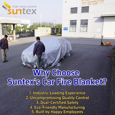 Gray EV Car Fire Blanket with 550℃/1000℃ Thermal Resistance and Oxygen Deprivation for Fire Safety