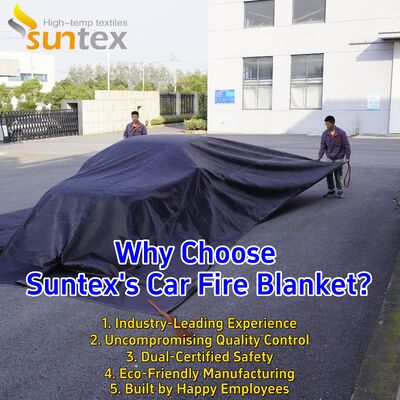 6m X 8m Large Size EV Car Fire Blanket with 550℃/1000℃ Thermal Resistance and Oxygen Deprivation