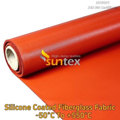 Suntex Heat Resistant C-Glass Fire Retardant Silicone Coated Silicone Rubber Coated Fiberglass Sheet/Fabric/Cloth
