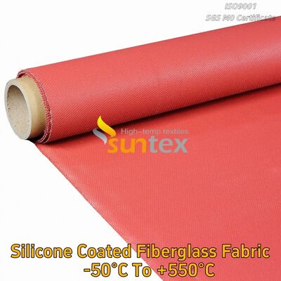 Suntex Heat Resistant C-Glass Fire Retardant Silicone Coated Silicone Rubber Coated Fiberglass Sheet/Fabric/Cloth