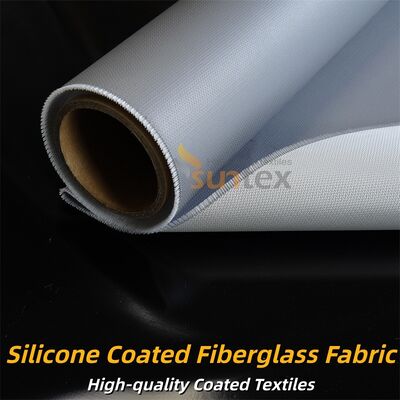 Durable Double Sided Grey Color Silicone Coated Fiberglass Fabric with Temperature Resistance -50°C to 500°C for Industrial Insulation and Fire Retardant Applications