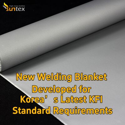 Suntex Grey Silicone Coated Fiberglass Welding Blanket | Korea Latest KFI Standard