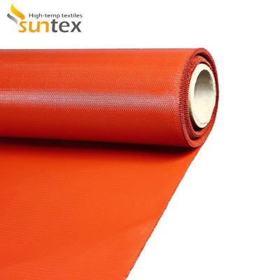 Silicone Coated Red Fiberglass Fabric 580g, Ideal for Engine Heat Cover Applications