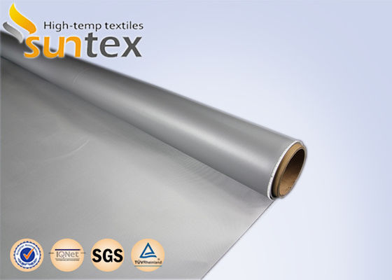 Suntex สองด้านเชื่อมด้วยความร้อนที่อุณหภูมิสูง สะเก็ดไฟ ทนประกายไฟ ไฟเบอร์กลาสพร้อมเคลือบยางซิลิโคน